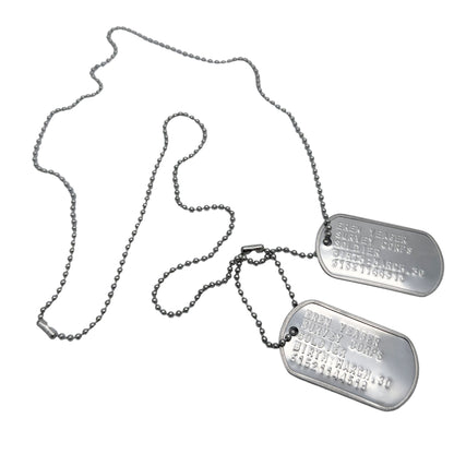 'EREN YEAGER' Dog Tags - Costume Cosplay Prop Replica Military - Stainless Steel Chains Included