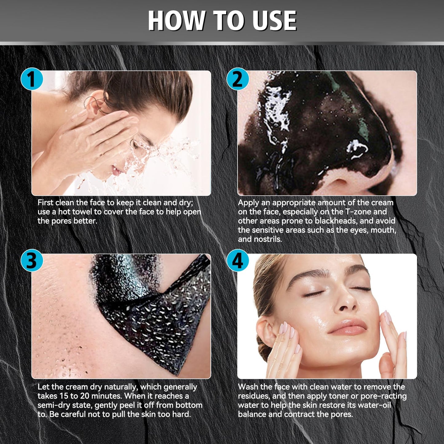 Erigathe Charcoal Peel Off Mask - Deep Cleansing Blackhead Remover for Face & Nose | 4.23 oz