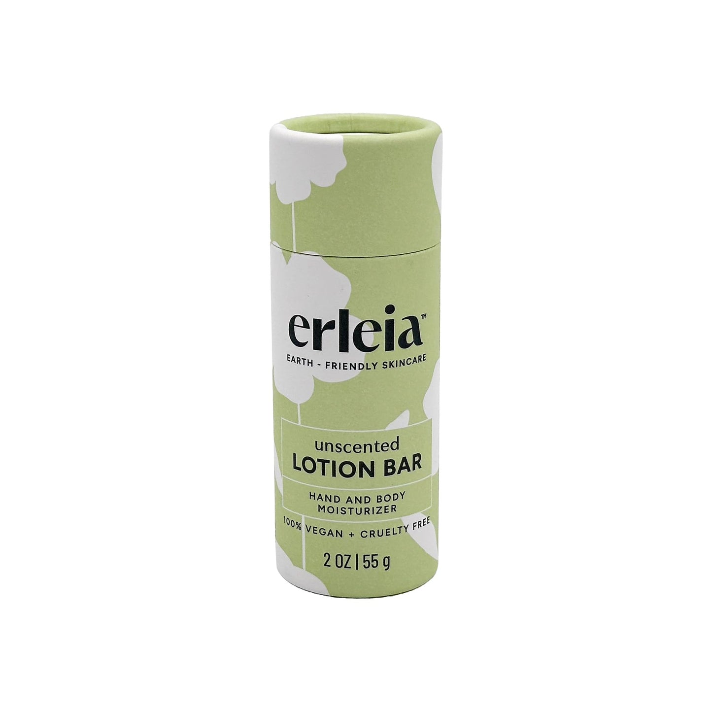 Erleia Travel-Friendly Lotion Bar — Vegan, Cruelty-Free, Plastic-Free, Unscented