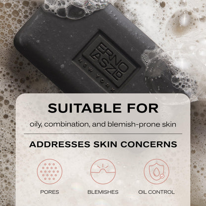 Erno Laszlo Sea Mud Deep Cleansing Bar with Dead Sea Mud & Charcoal | For Oily, Blemish-Prone Skin – 3.4 oz