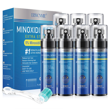 ERWCNMIE 5% Minoxidil Spray for Men & Women – 7 Bottle Pack (11‑Month Supply)