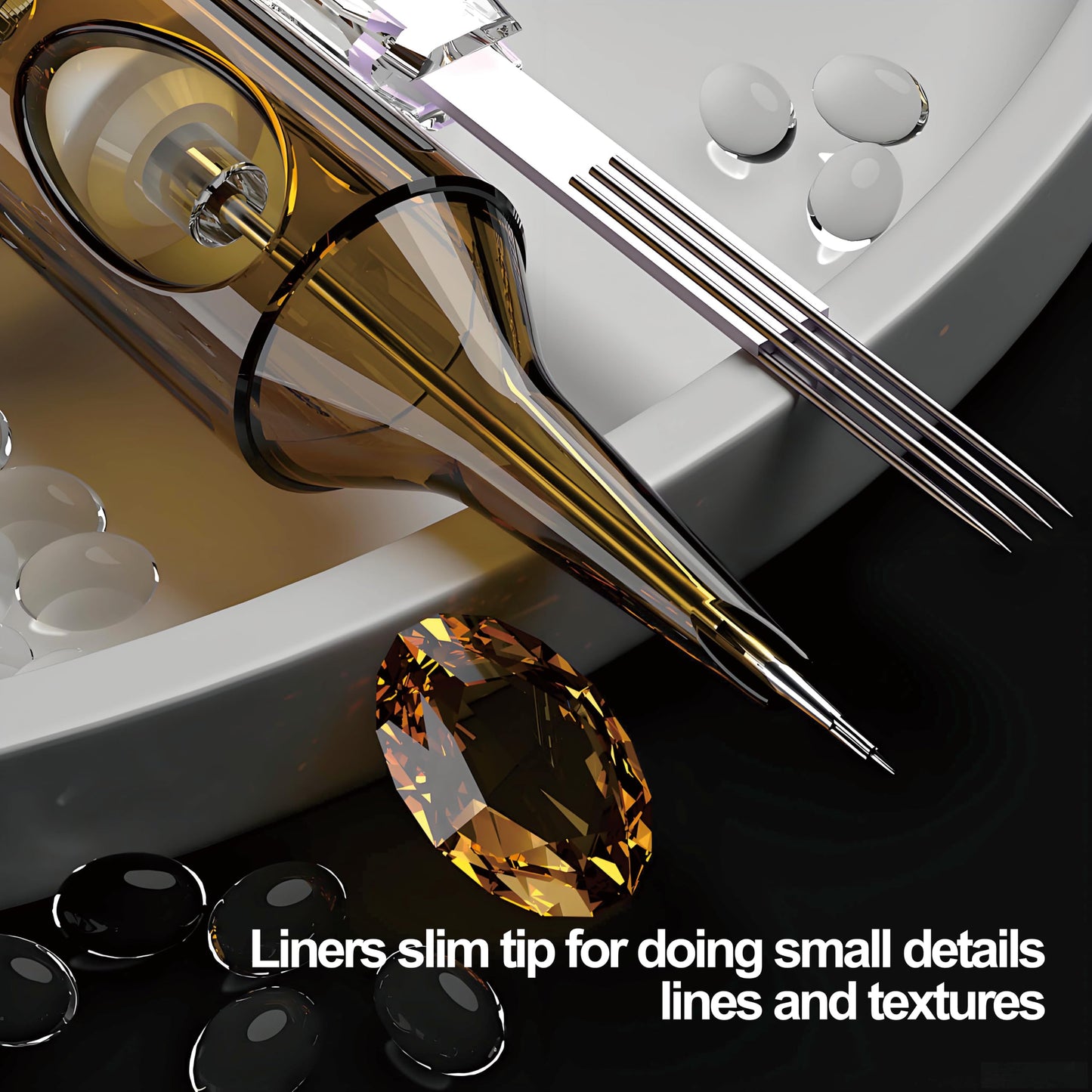 ES ETRSHIELD GEM Tattoo Cartridges – 50pc Needle Assortment (5x Each) RL/RS/M1/RM