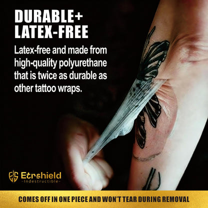 ES ETRSHIELD Second Skin Tattoo Bandage Roll - Waterproof, Breathable 10in x 11yds