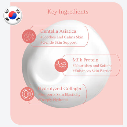 Esfolio Collagen Cleansing Foam – Hydrating Foaming Cleanser with Centella & Milk Protein (150ml)
