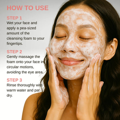 Esfolio Hyaluronic Acid Peach Cleansing Foam – Moisturizing Facial Cleanser