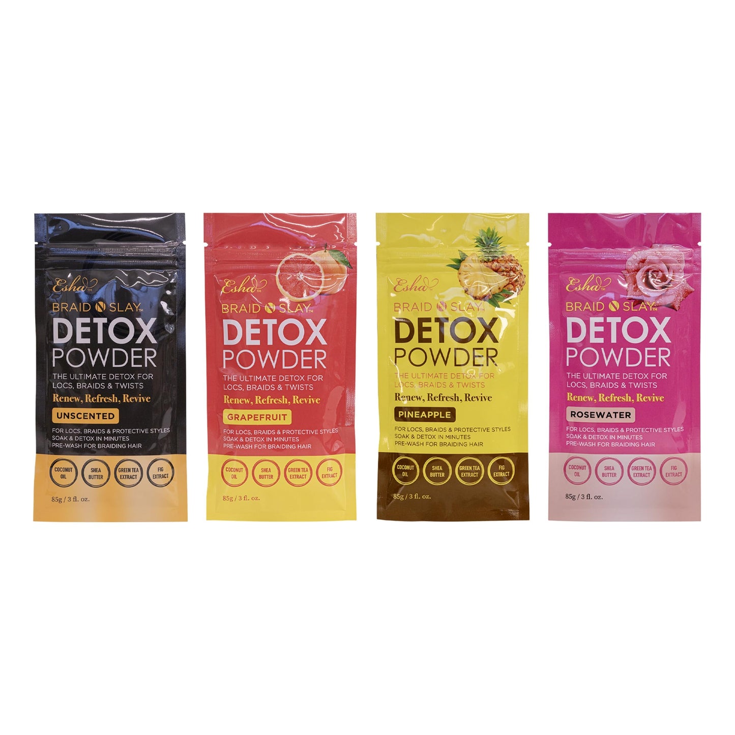 Esha Braid N Slay Detox Powder – Scalp Cleanser for Braids, Locs & Twists | 340g Pineapple