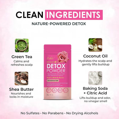 Esha Detox Kit: Hair & Scalp Wipes + Grapefruit Detox Powder for Scalp Cleanse & Buildup Care