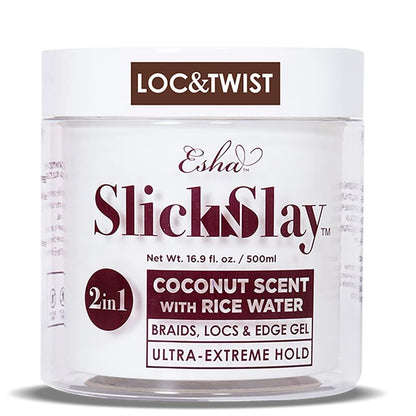 Esha Slick N Slay Braiding Gel – Ultra-Extreme Hold, Hydrating & Conditioning (Coconut, 17 oz)