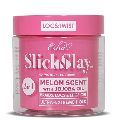 Esha Slick N Slay Braiding Gel – Ultra Hold, Melon (17 oz)