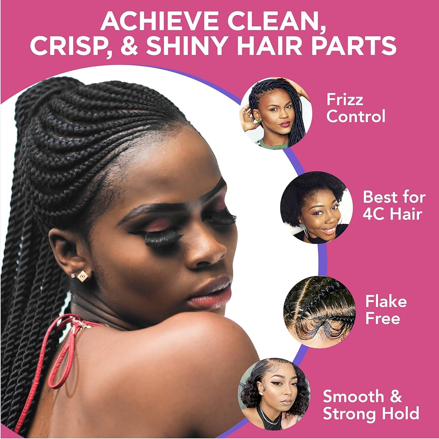 Esha Slick N Slay Braiding Gel – Ultra-Extreme Hold, Hydrating & Conditioning (Coconut, 17 oz)