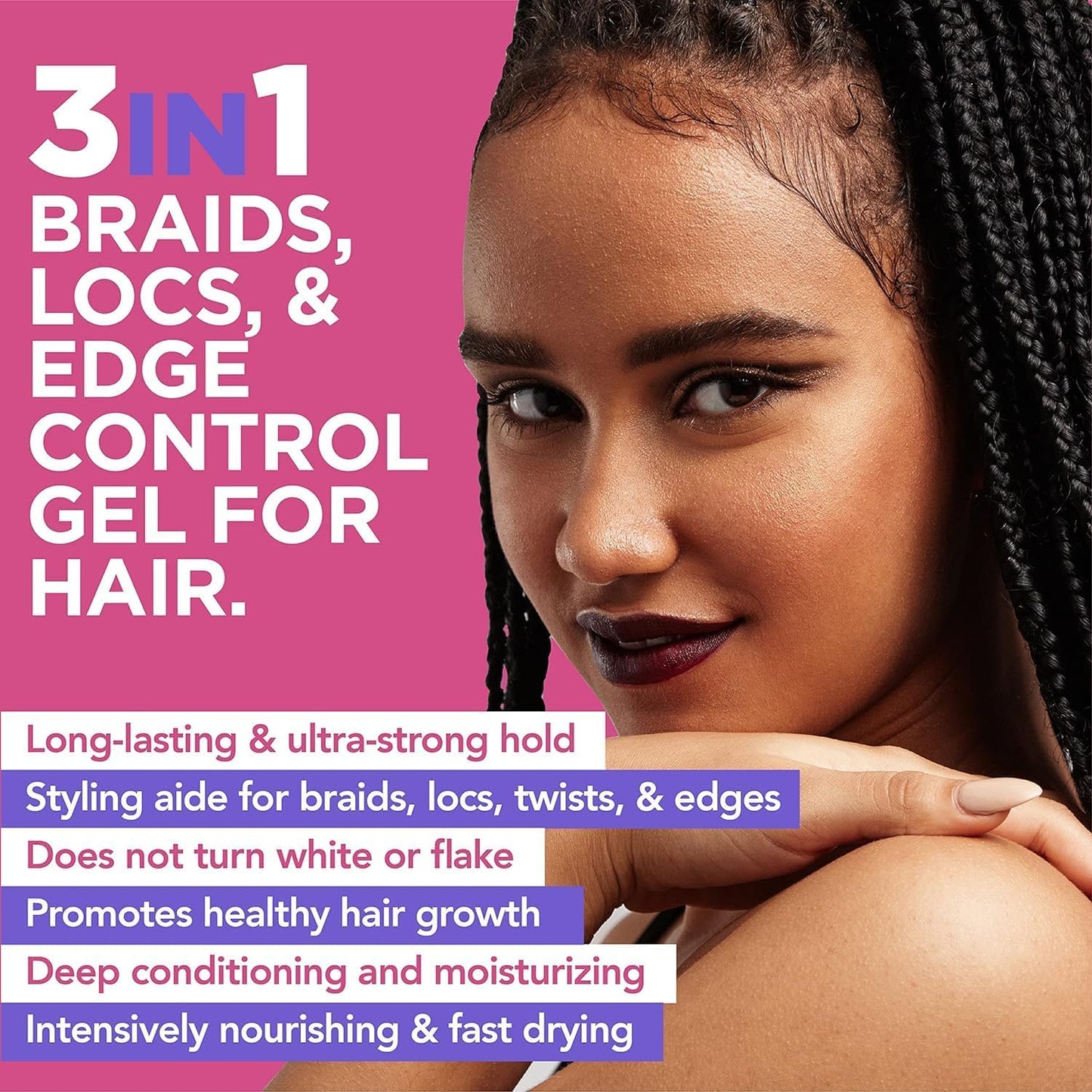 Esha Slick N Slay Braiding Gel – Ultra Hold, Melon (17 oz)