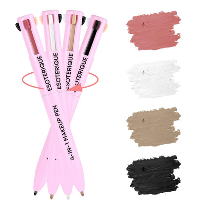 ESOTERIQUE 4-in-1 Makeup Pen – Eyeliner, Lip Liner, Brow Pencil & Highlighter (Shade 01) – Cruelty-Free & Vegan