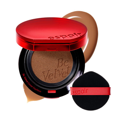 Espoir Be Velvet Cushion Foundation #37 Deep Maple | Long-Lasting Color, Velvety Finish, Lightweight, Vegan