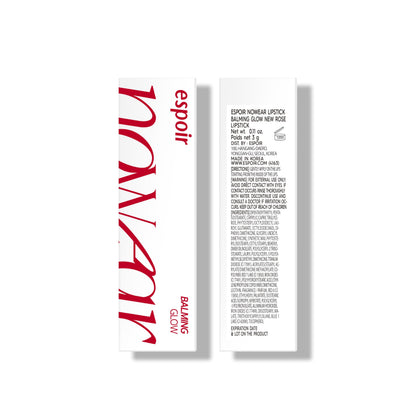 Espoir Nowear Balming Glow Lipstick #6 New Rose 0.1oz | Lightweight Moisturizing Lip Color | Vegan Cruelty-Free