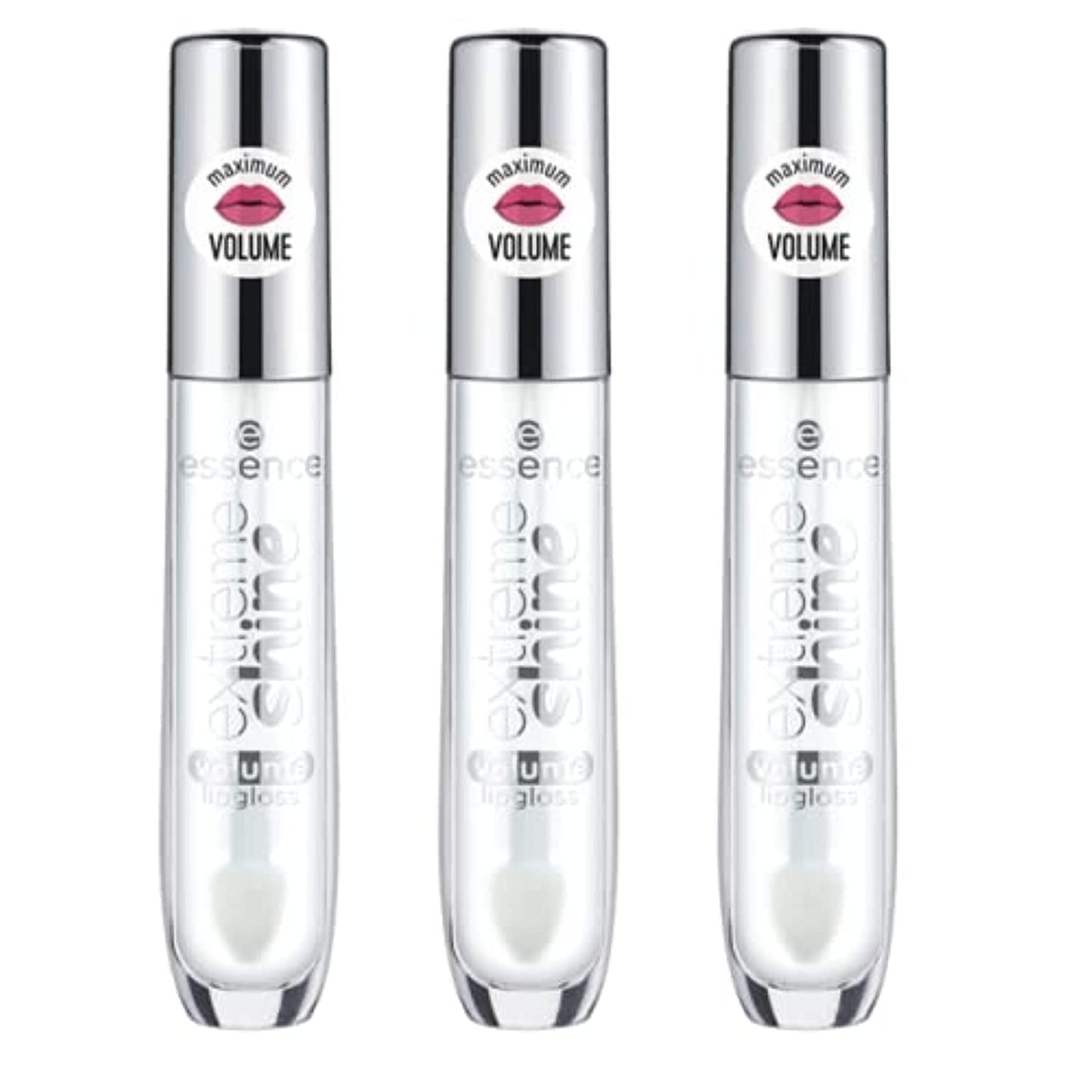 Essence 3-Pack Extreme Shine Volume Lip Gloss – High Shine, Non-Sticky, Vegan & Cruelty-Free (Crystal Clear)