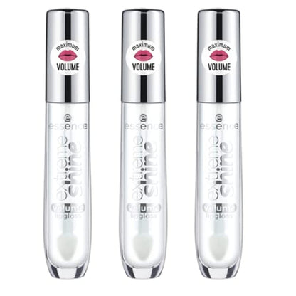 Essence 3-Pack Extreme Shine Volume Lip Gloss – High Shine, Non-Sticky, Vegan & Cruelty-Free (Crystal Clear)