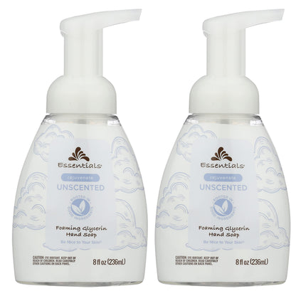 Essentials Foaming Glycerin Hand Soap, Unscented – 2 x 8oz