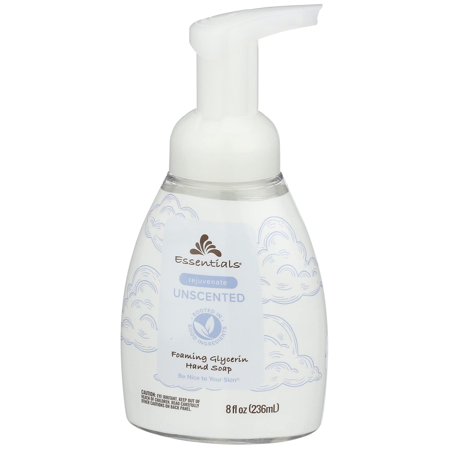 Essentials Foaming Glycerin Hand Soap, Unscented – 2 x 8oz