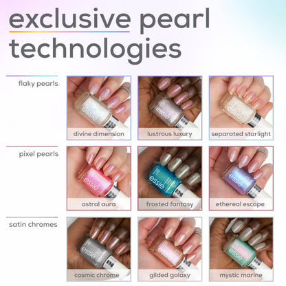 essie Nail Art Studio Special Effects Polish – Frosted Fantasy Blue Pearl, Vegan 0.46 Fl Oz