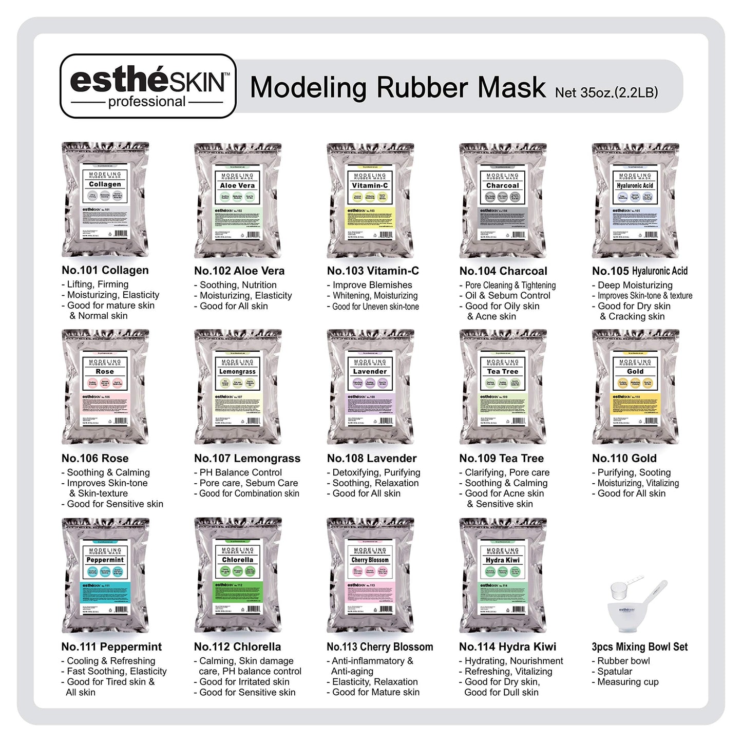 estheSKIN No.101 Collagen Peel-Off Modeling Mask, 35oz – Lifting, Hydration & Firmness