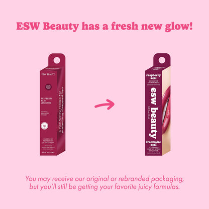 ESW Beauty Raspberry Acai Smoothie Lip Treatment – Deep Hydration, Rich Berry Tint