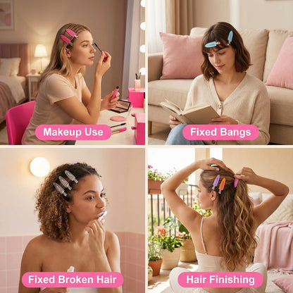 Eswala No Crease Hair Clips – 40Pcs Multicolor Creaseless Clips for Makeup, Bangs & Pin Curls