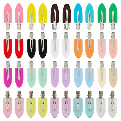 Eswala No Crease Hair Clips – 40Pcs Multicolor Creaseless Clips for Makeup, Bangs & Pin Curls