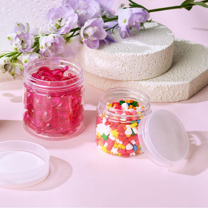 Eternal Moment 50 Pack 4 oz Jars with Clear Lids – BPA-Free PET, Slime Jars, Lotion, Cream, Makeup Storage
