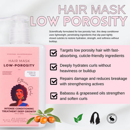 Ethnic Gals Low Porosity Hair Mask – Deep Moisture & Repair (9.5 oz)