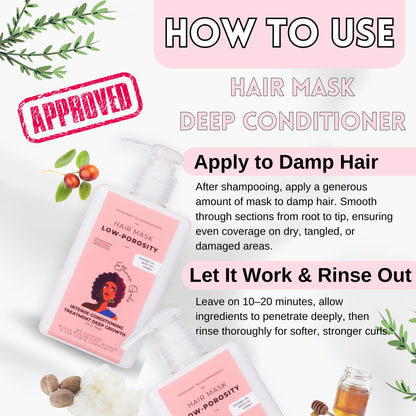 Ethnic Gals Low Porosity Hair Mask – Deep Moisture & Repair (9.5 oz)