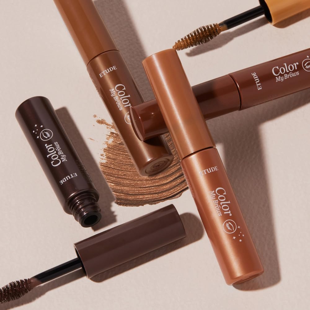 ETUDE Color My Brows Big Size Brow Mascara – 3D Natural Color, Moisturizing Hold