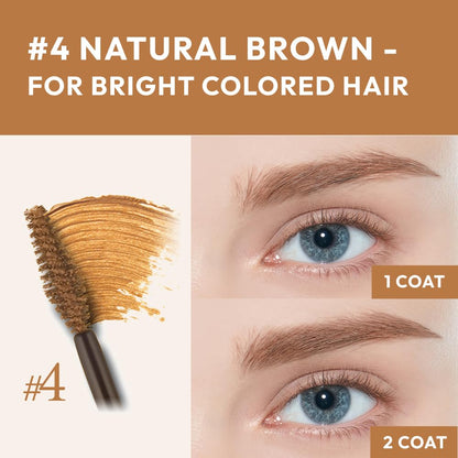 ETUDE Color My Brows Big Size Brow Mascara – 3D Natural Color, Moisturizing Hold