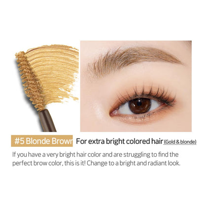 ETUDE Color My Brows Brow Mascara – 3D Natural Color, Beeswax & Carnauba, Blondie Brown (0.152 fl oz)
