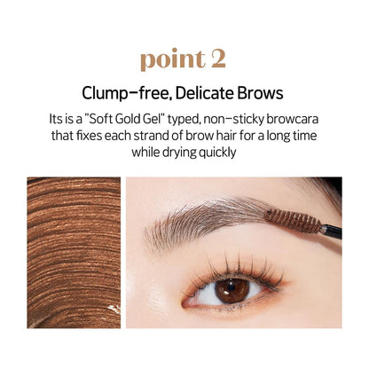 ETUDE Color My Brows Brow Mascara – 3D Natural Color, Beeswax & Carnauba, Blondie Brown (0.152 fl oz)