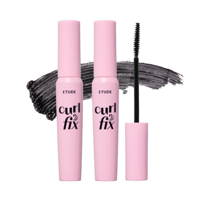 ETUDE Curl Fix Mascara Black 1+1 Set – Waterproof, 24H Curl, Vegan Certified