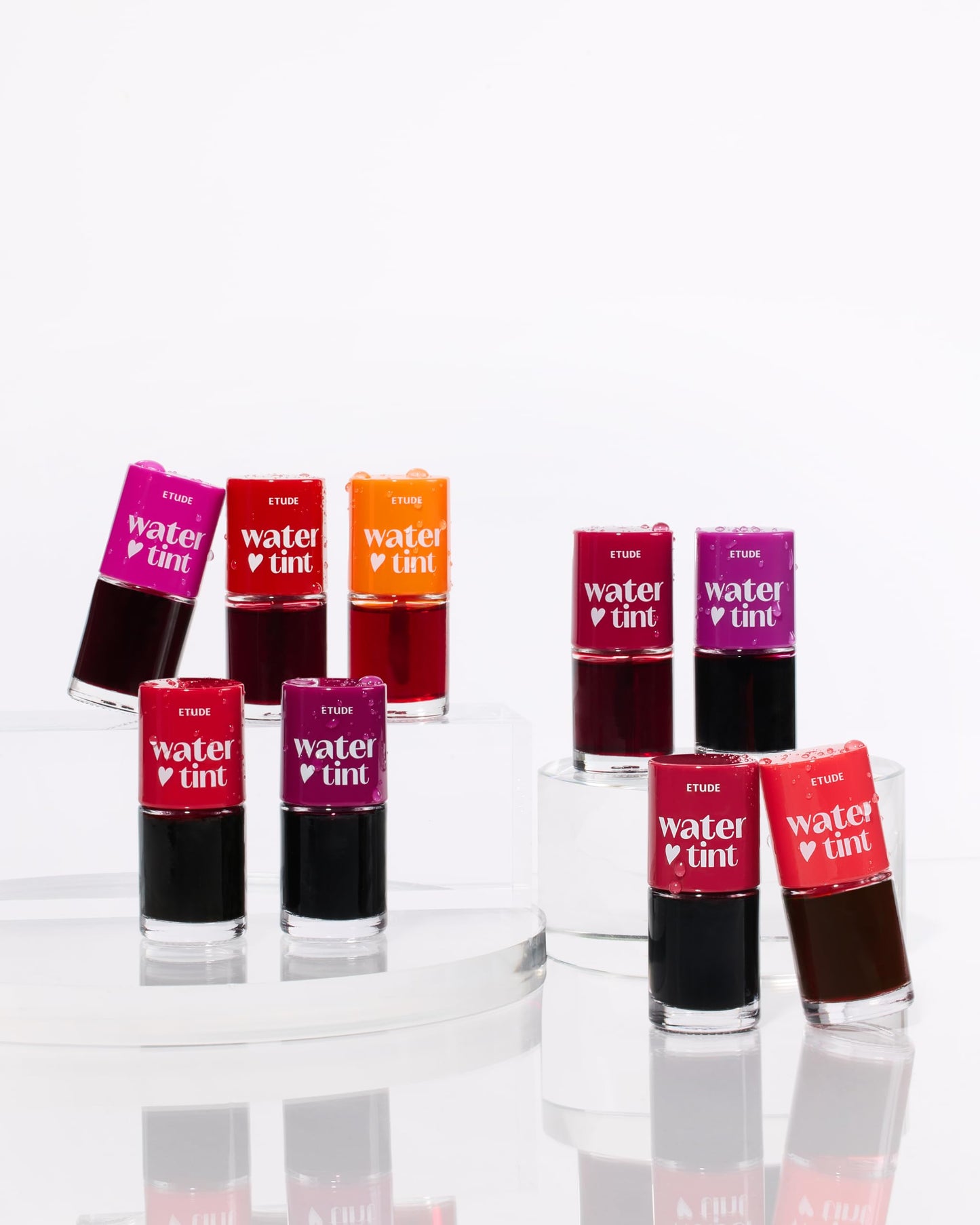 ETUDE Dear Darling Water Tint 3 Color Set – Strawberry Ade, Cherry Ade, Orange Ade | Weightless, Hydrating Lip Stain