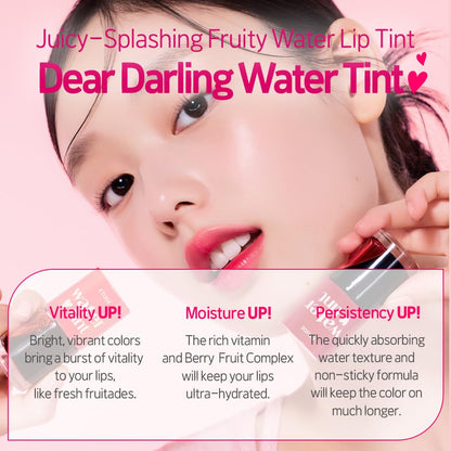 ETUDE Dear Darling Water Tint Cherry Ade 3 Set – Vivid, Weightless Lip Stain (9g×3)