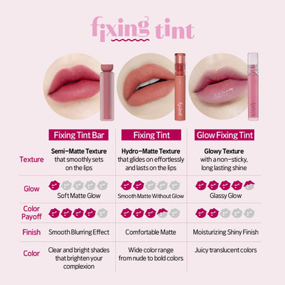 ETUDE Glow Fixing Tint #4 Chilling Red – Non-Sticky Glossy Lip Stain with Comfortable Moisture