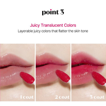 ETUDE Glow Fixing Tint #5 Mauvement – Non-Sticky Glossy Lip Stain with Comfortable Moisture | K-Beauty Lip Tint