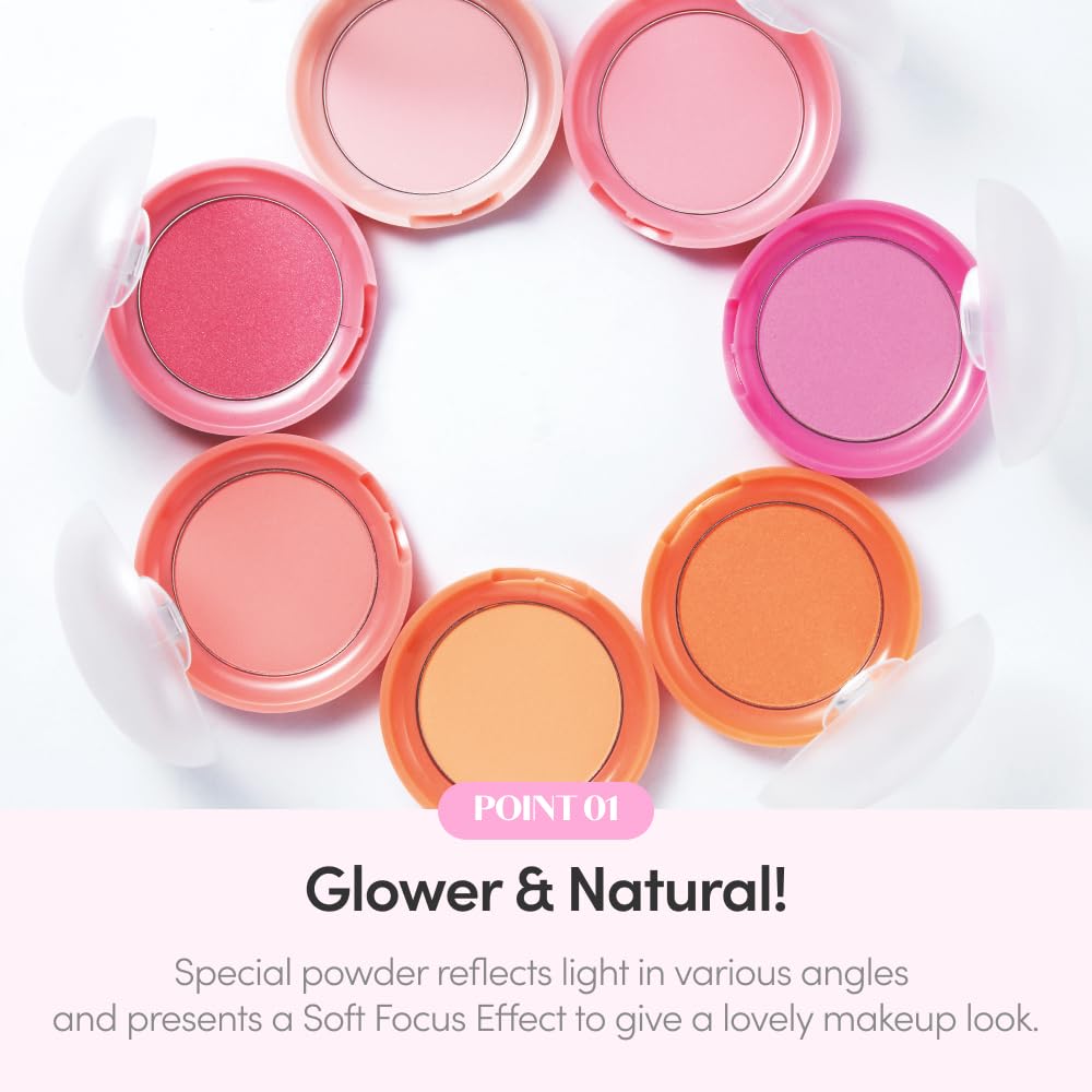 ETUDE Lovely Cookie Blusher Grapefruit Jelly 4g | Glowing, Long-Lasting Cheek Color