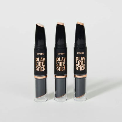 ETUDE Play 101 Stick Contour Duo – Creamy Shading & Highlighter for Easy Contouring