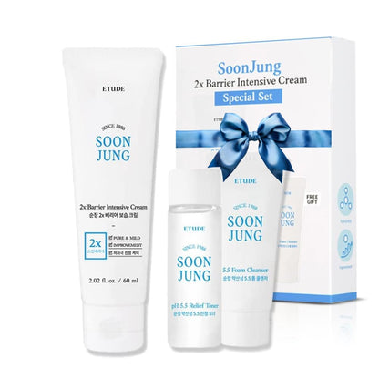 ETUDE SoonJung 2x Intensive Cream Best Trio Set for Barrier Repair | 3pc Korean Skincare