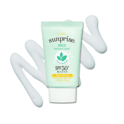 ETUDE Sunprise Mild Weightless Watery Texture SPF50+/PA+++ | Light Sunblock for Sensitive Skin | Korean Skincare