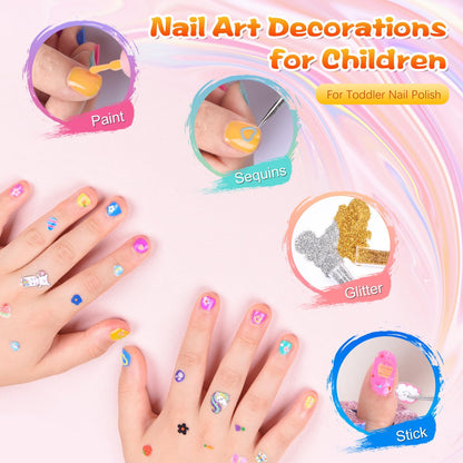 ETYJO Kids Nail Polish Set – Water-Based, Non-Toxic, Quick-Dry, 6 Colors (Age 3+)
