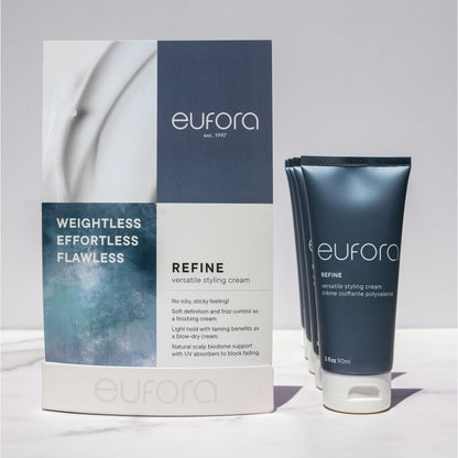 Eufora Refine Versatile Styling Cream 3oz – Lightweight Hold, Frizz & UV Defense