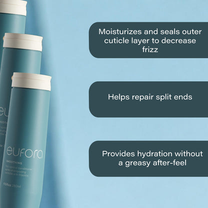 Eufora Smoothing Frizz Control Conditioner – 9.5 oz | Frizz & Humidity Defense for Curly Hair
