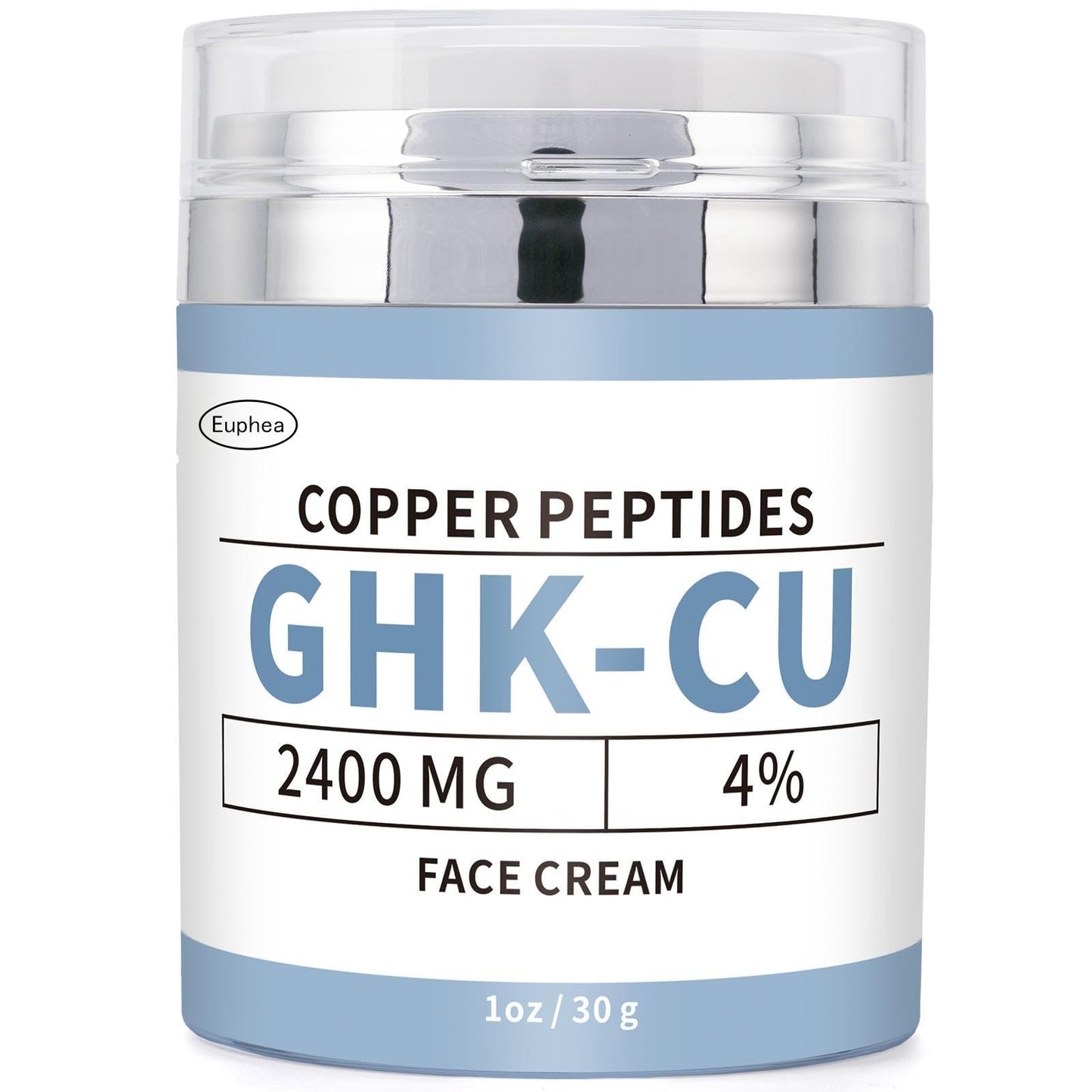 Euphea GHK-Cu Copper Peptide Face Cream – 2400mg GHK-Cu, 30g | Firmness, Hydration & Radiance