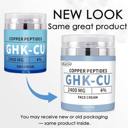 Euphea GHK-Cu Copper Peptide Face Cream – 2400mg GHK-Cu, 30g | Firmness, Hydration & Radiance