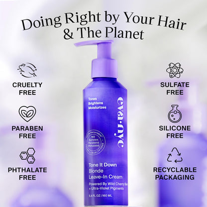 EVANYC Leave-In Hair Cream for Blonde Hair – Tone It Down, No-Rinse Toner