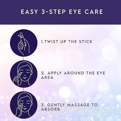 Evdayam Eye Cream with Caffeine – 2-Pack Under-Eye Brightener Stick for Dark Circles & Puffiness